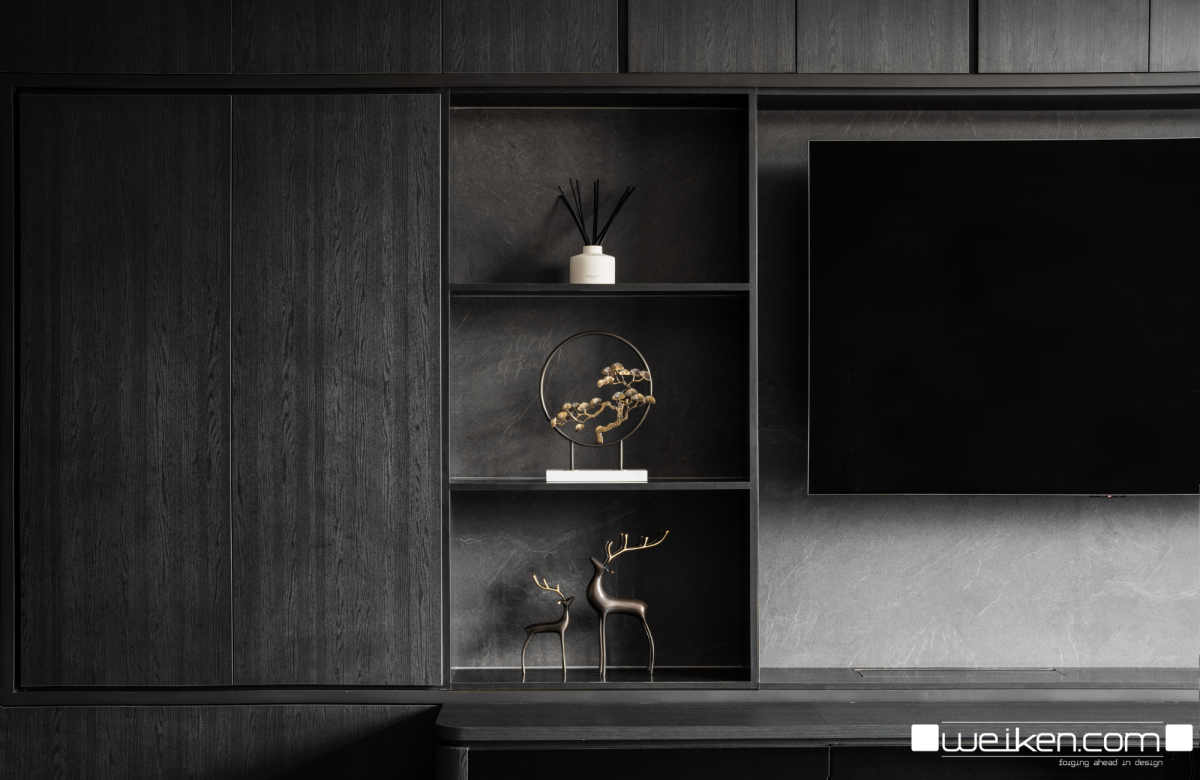 Dark Minimalist Living Room 4