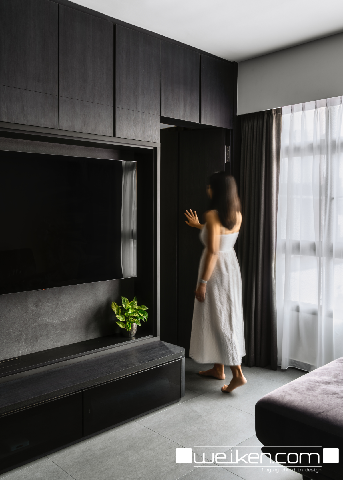Dark Minimalist Living Room 3